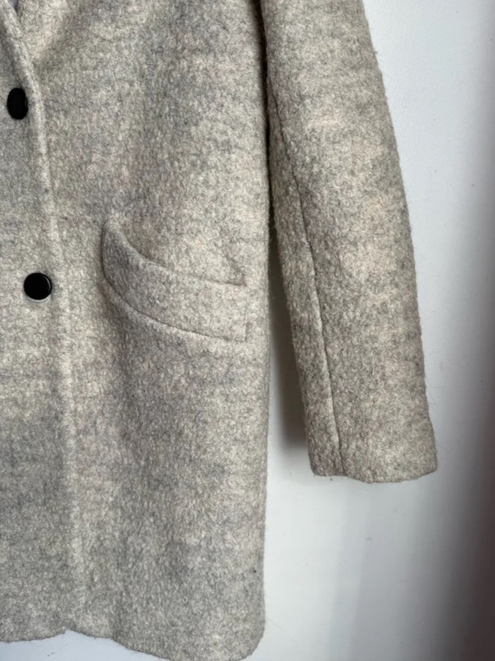 Andrew Marc Jacket New York Women’s Light Gray Single-Breasted Wool Blend - Picture 8 of 9